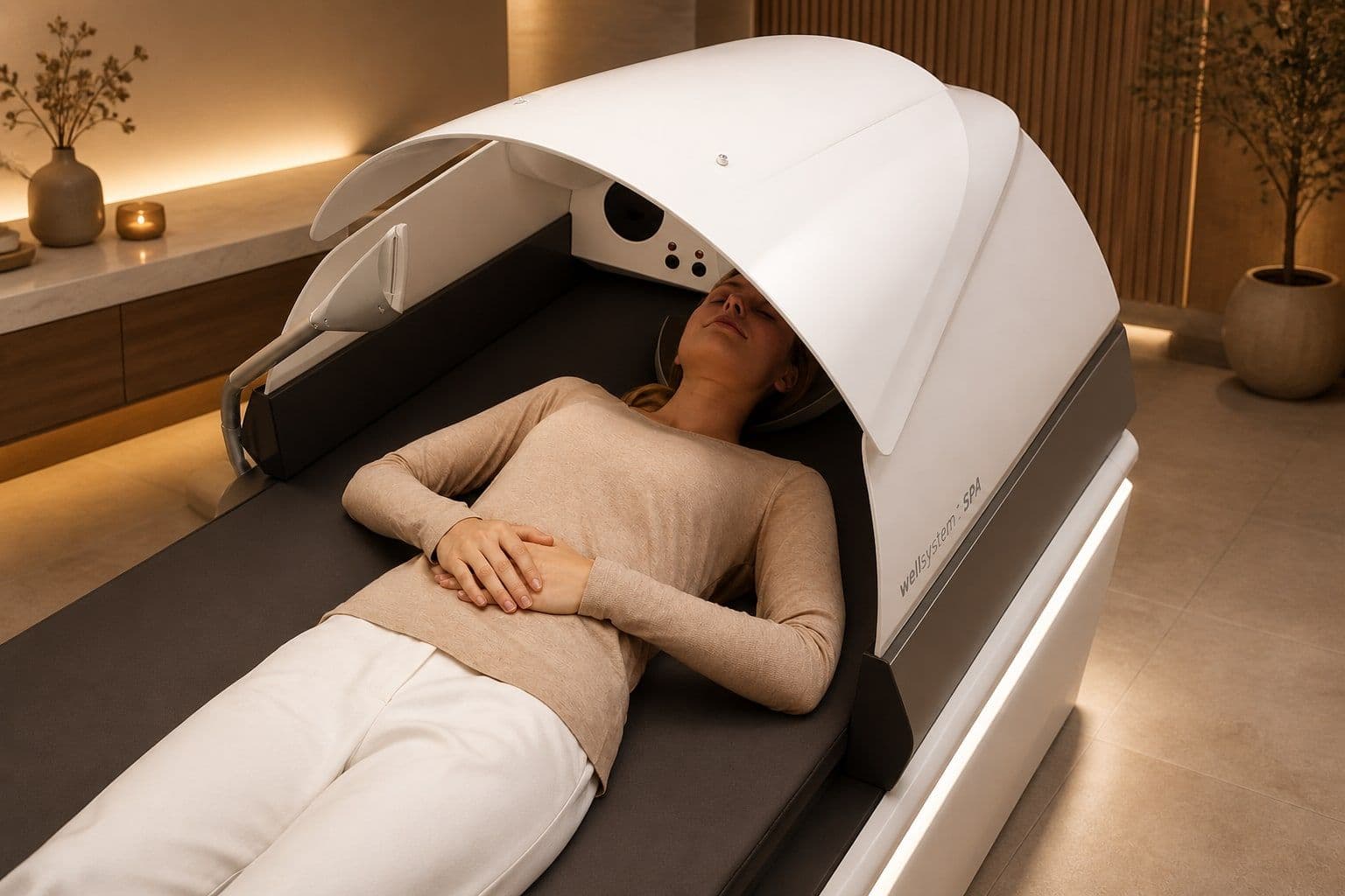 Wellsystem SPA – Überwasser-Massage, bekleidet und trocken im Members Club – Sonnenstudio & Solarium in Hamburg