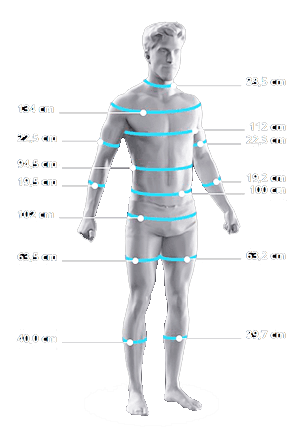3D-Avatar mit erfassten Körpermaßen im Members Club – Sonnenstudio & Solarium in Hamburg