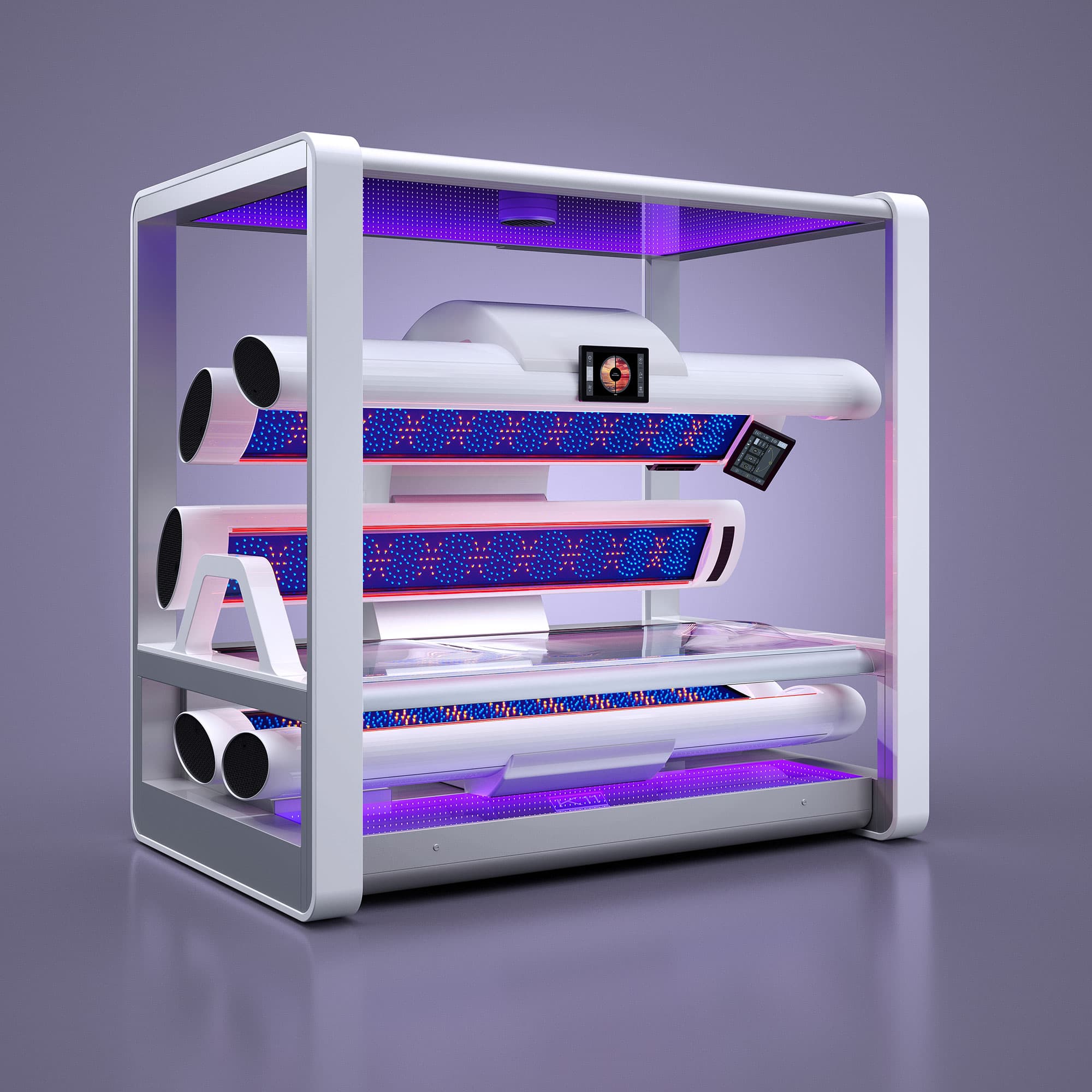 K11 Air Select FULL LED Plus Wonder White – geöffnete Frontansicht im Members Club – Sonnenstudio & Solarium in Hamburg