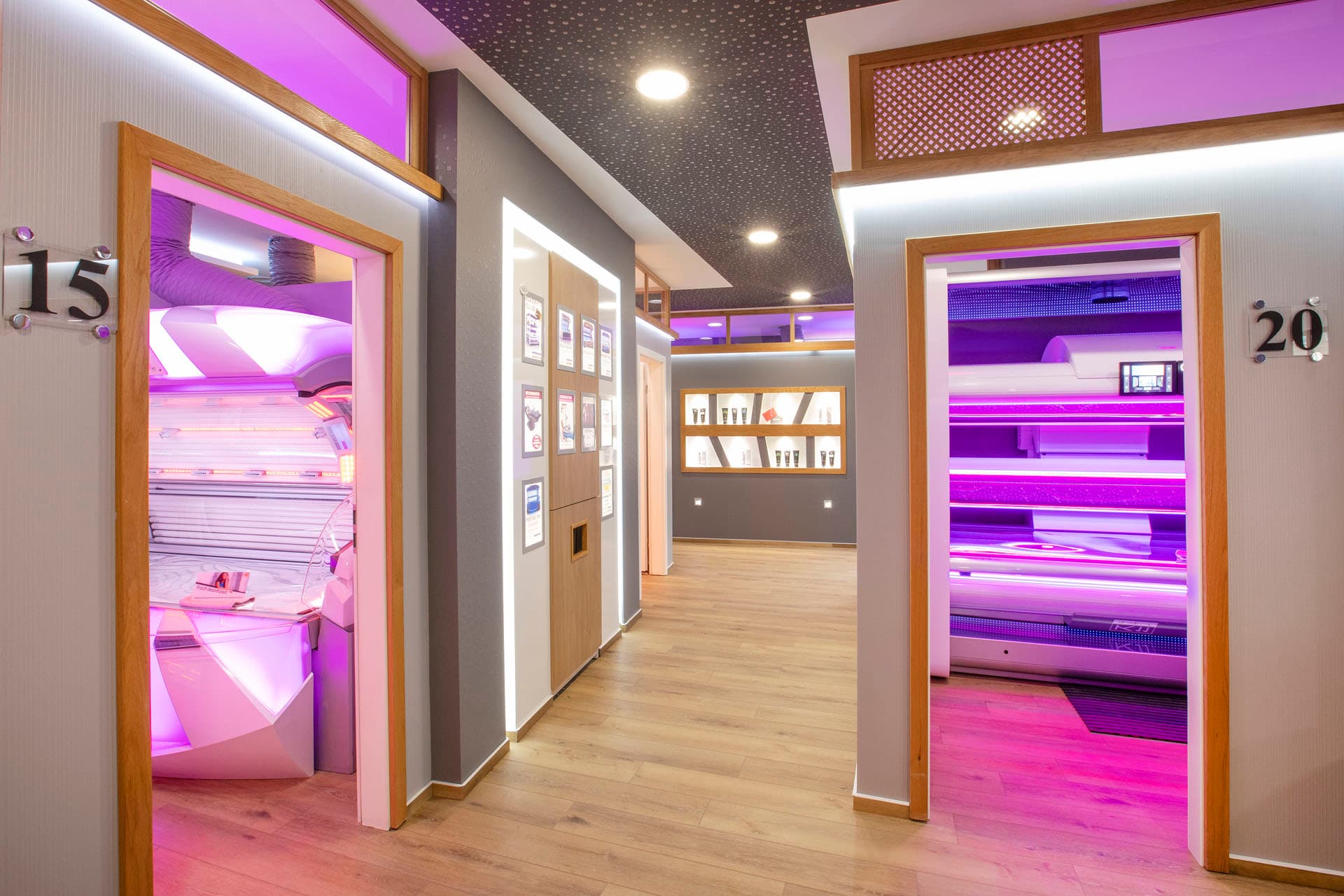 Innenansicht Studio Billstedt – Beauty-Bereich im Members Club – Sonnenstudio & Solarium in Hamburg