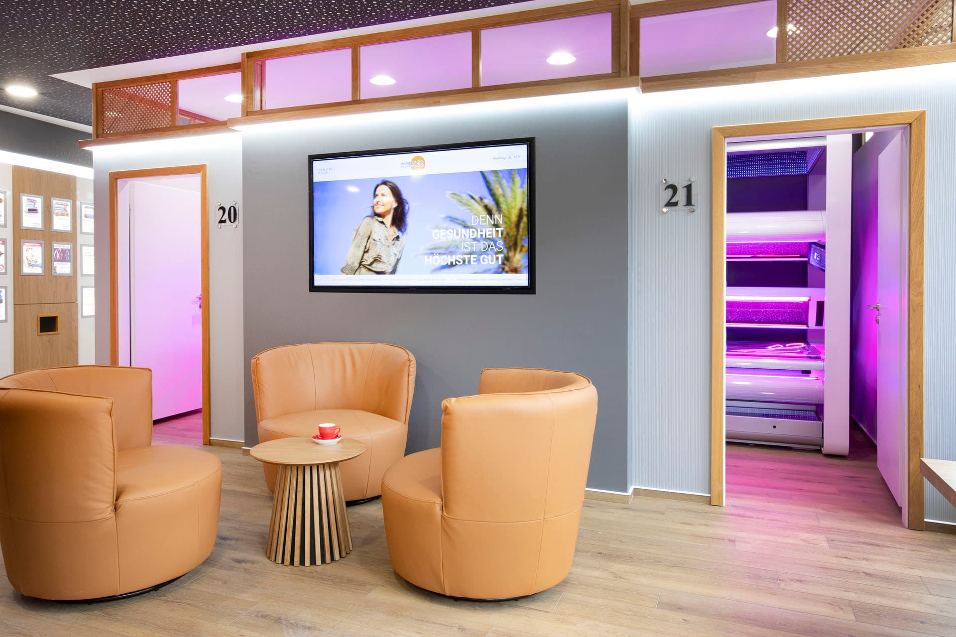 Innenansicht Studio Billstedt – Kabinen im Members Club – Sonnenstudio & Solarium in Hamburg