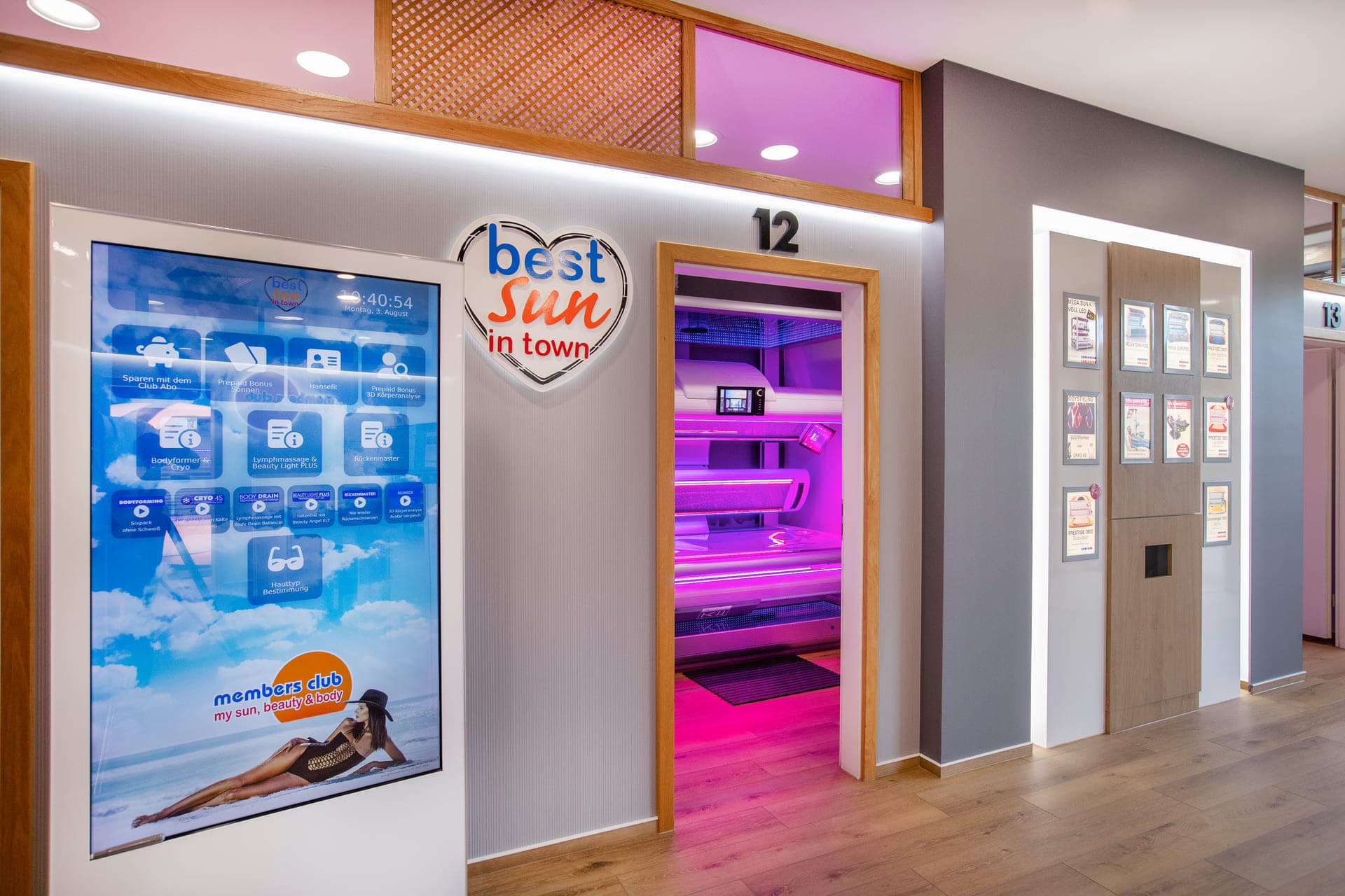 Studio Jenfeld – Solarienkabine mit MegaSun K11 im Members Club – Sonnenstudio & Solarium in Hamburg